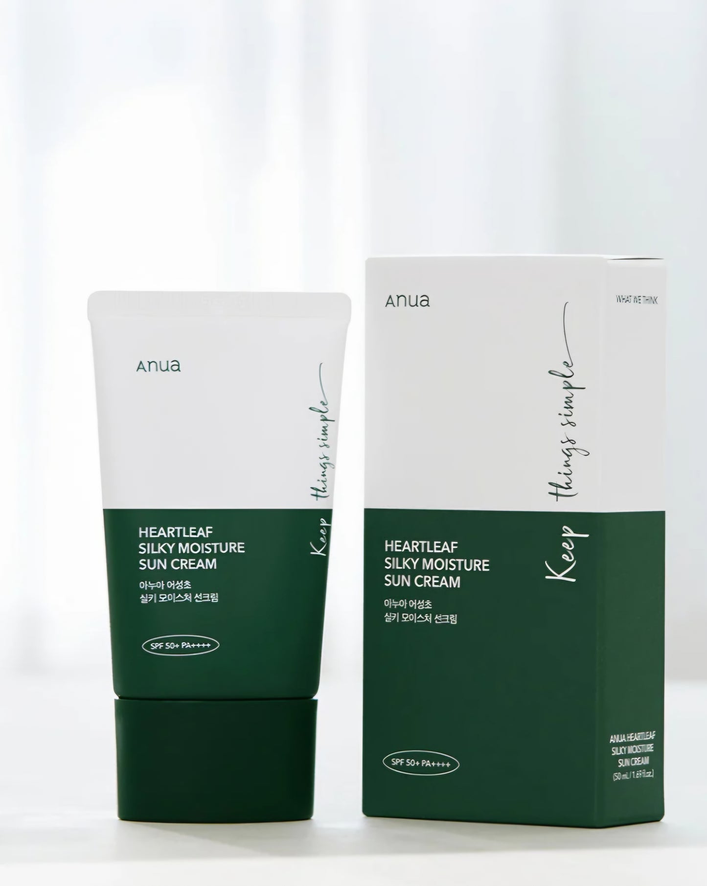 Anua Heartleaf silky moisture sun cream SPF50