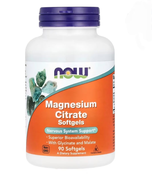 Now Citrato de Magnesio 400mg 90 Capsulas