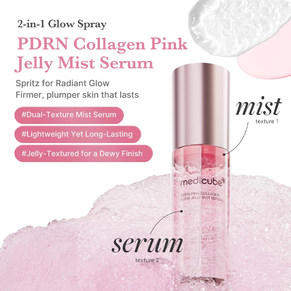 Medicube PDRN Pink Collagen Glow Jelly Mist Serum