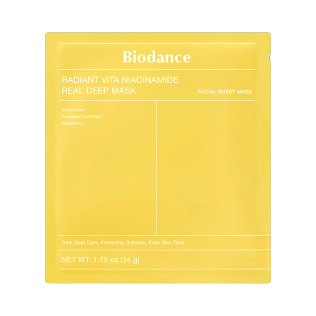 BIODANCE Radiant Vita Niacinamide Real Deep Mask (Aclara + Ilumina)
